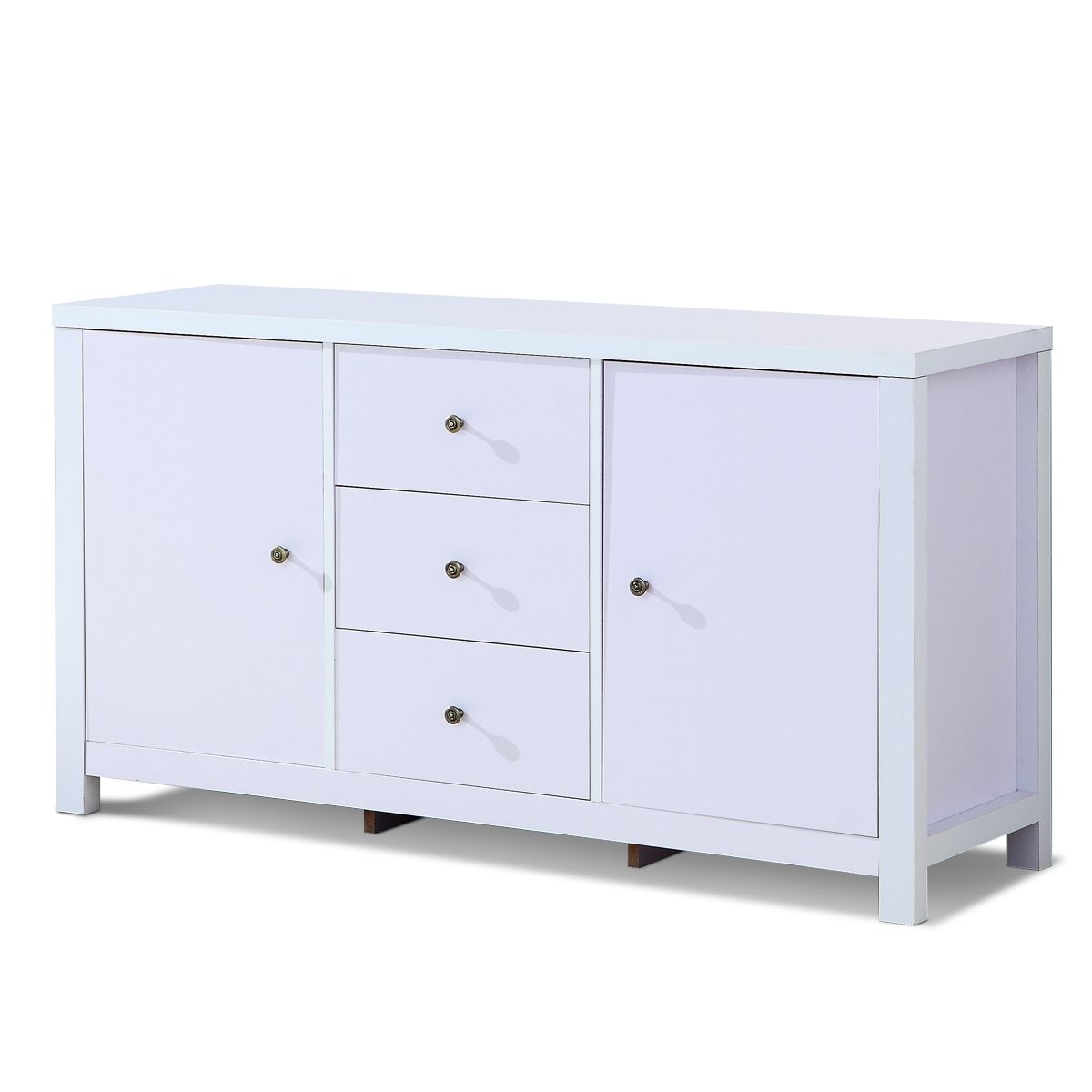 White 3 Drawer 2 Door Cabinet | Crazy Sales