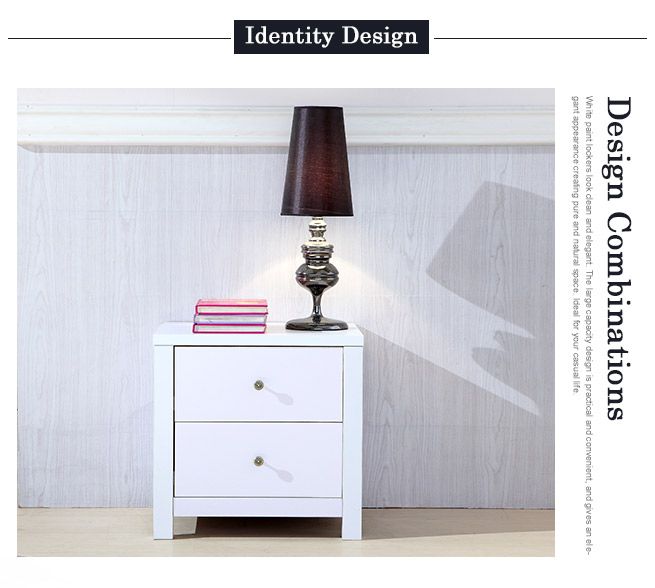 White 2 Drawer Bedside Table X2 Crazy Sales