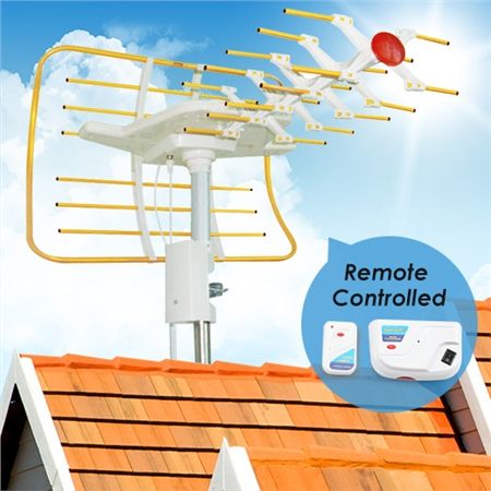Outdoor HDTV Digital Aerial Rotating UHF/VHF/FM Antenna- Remote Controlled