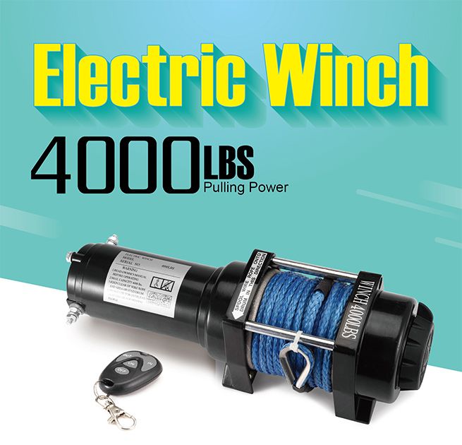Battery Powered Wireless Remote Controlled ATV/Boat Winch1800KGS