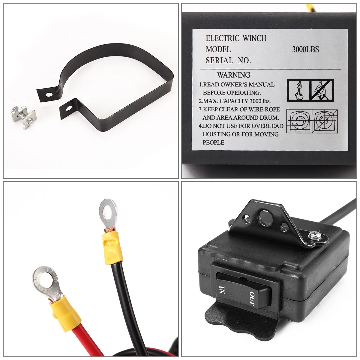 Battery Powered Wireless Remote Controlled ATV/Boat Winch1325KGS