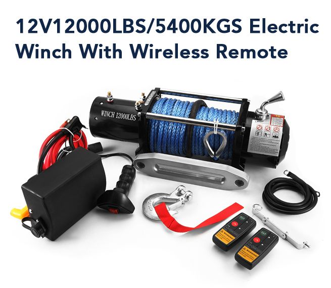 Battery Powered Wireless Remote Controlled ATV/Boat Winch-5400KGS ...