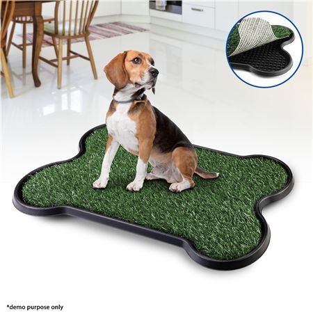 Dog Grass Toilet Indoor Pet Training Potty Pet Tray Loo Pee Pad 2 Mats