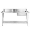 Right-Side Bowl Large Stainless Steel Bench Sink