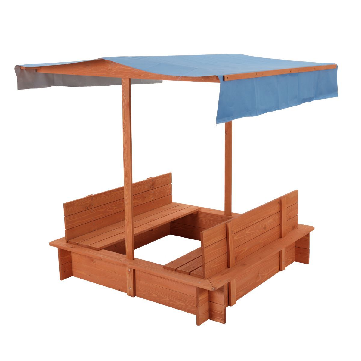 Outdoor Wooden Sandpit with Canopy Crazy Sales