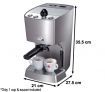Gaggia Espresso Dose 15 Bar Coffee Machine Espresso Maker with Bonus Cup & Saucer Set - Warm Silver