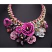 Gorgeous Colorful  Flower Pendant Necklace