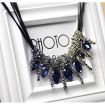 Fashion Gorgeous Blue Rhinestone Necklace