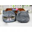 Cute Cat Face Zipper Mini Wallet 3#