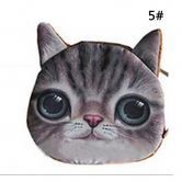 Cute Cat Face Zipper Mini Wallet 5#