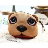 Cute Animal Dog Face Zipper Coin Purse 4#