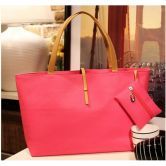 Women PU Leather Messenger Handbag Shoulder Bag Rose