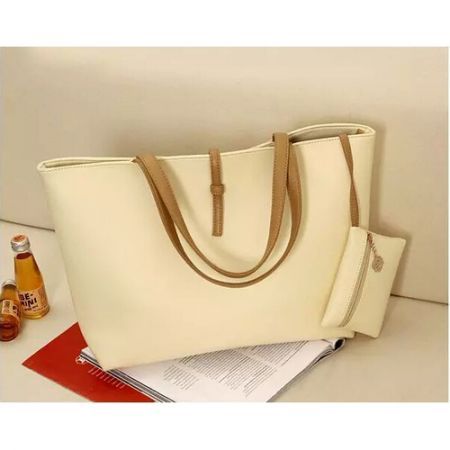 Women PU Leather Messenger Handbag Shoulder Bag White