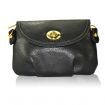 Women Leather Satchel Shoulder Handbag Black