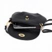 Women Leather Satchel Shoulder Handbag Black