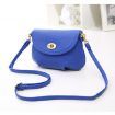 Women Leather Satchel Shoulder Handbag Sapphire Blue