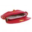 Women Leather Satchel Shoulder Handbag Red
