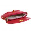 Women Leather Satchel Shoulder Handbag Red