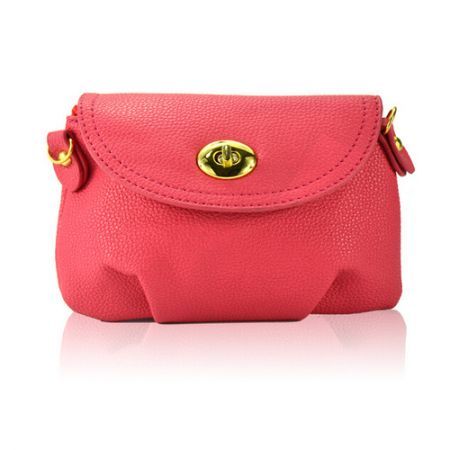 Women Leather Satchel Shoulder Handbag Cramine Rose