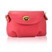 Women Leather Satchel Shoulder Handbag Cramine Rose