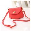 Women Leather Satchel Shoulder Handbag Cramine Rose