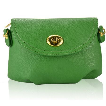 Women Leather Satchel Shoulder Handbag Green