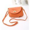 Women Leather Satchel Shoulder Handbag Orange