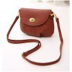 Women Leather Satchel Shoulder Handbag Brown