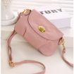 Women Leather Satchel Shoulder Handbag Pink