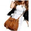 Women Bucket Tassels Handbag Messenger Flower Shoulder Bag Brown