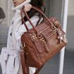 Women Shoulder Handbag Totes Hobo Bag Korean PU Leather Cross Body Bag Brown