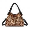 Large Leopard Print Sequin Paillette Women Lady tassels Handbag Shoulder Bag - Leopard grain