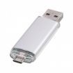 16GB Fashionable OTG USB Flash Drive for Smart Phone/Tablet PC - Silver