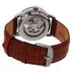 Leather Band Self-Winding Mechanical Wrist Watch Black