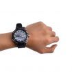 ALIKE AK1391 Sports 50m Water Resistant Quartz Digital Wrist Watch - Black + White