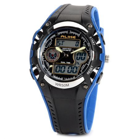 ALIKE AK9132 Stylish 50m Waterproof Sports Quartz Digital Wrist Watch ...