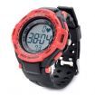 Digital Heart Rate Watch with Elastic Chest Belt - Black + Red