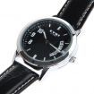 New Brand EYKI W8408G Watch Leather Stainless Steel Casual Wristwatch Calendar Quartz Watch