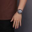 BESNEW BN-0797 Men's Analog Digital Stainless Steel Wrist Watch - Silver + Blue