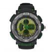 HY-1 Men's Quartz LED Electronics Dual Time Display Wrist Watch ?C Black + Green