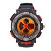 HY-1 Men's Quartz LED Electronics Dual Time Display Wrist Watch ?C Black + Orange
