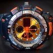 HY-1 Men's Quartz LED Electronics Dual Time Display Wrist Watch ?C Black + Orange