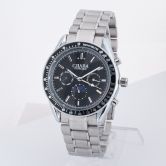 Automatic Self-wind Watches Men Full Steel Men's Watch Date - Silver + Black