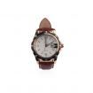 Relogio Masculino New leather Wristwatch Man Watch - Brown + White