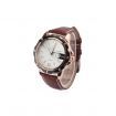 Relogio Masculino New leather Wristwatch Man Watch - Brown + White