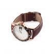 Relogio Masculino New leather Wristwatch Man Watch - Brown + White