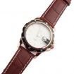 Relogio Masculino New leather Wristwatch Man Watch - Brown + White