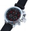 SPEATAK 60114G Men's Fashion Stainless Steel PU Leather Wrist Watch - Black + Silver + Red