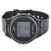 Stylish Rubber Band Color Changeable LED Digital Waterproof Wrist Watch Black