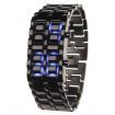 SUOXINI Stylish 8-LED Blue Light Digital Stainless Steel Bracelet Wrist Watch